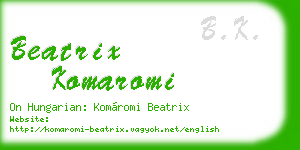 beatrix komaromi business card
